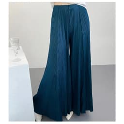 Miyake Pleated Wide-Leg Pants 2026 New Straight-Leg Pleated High-Waisted Drapey Casual Wide-Leg Trousers Women Lightweight Pants