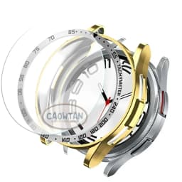 Tempered Glass+Bezel+Case For Samsung Galaxy Watch 6 Classic 43mm 47mm Cover TPU Bumper All-Around Protector Clear Screen Bezels
