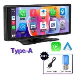 HIPPCRON 10.26" Portable Car Stereo, Wireless CarPlay & Android Auto Touch Screen GPS Navigation FM Multimedia Player