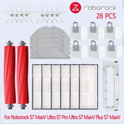 For Roborock S7 MaxV Ultra S7 Pro Ultra Accessories S7 MaxV Plus Main Side Brush Mop Hepa Filter Dust Bag Robot Vacuum Cleaner