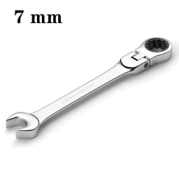 Flex-head Ratcheting Wrench Set,1Pcs Metric 6-24mm Chrome Vanadium Steel Universal Spanners for Car Repair Hand Tools