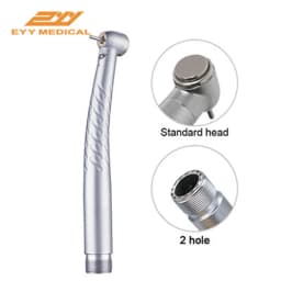 EYY Dental Dentistry High Speed Handpiece LED High Rotation Turbine Push Button 2/4 Hole Standard Torque Head Triple Water Spray