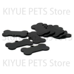 Wholesale 100pcs Bone Pet ID Tag Blank Engraved Stainless Steel Pet Supplies Cat Collar Accessory DIY Name Pendant Personalized