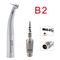 DEASIN Dental Children High Speed Handpiece Mini Head 9000L Fiber Optic LED 4 Spray Short Shank Burs for Kids