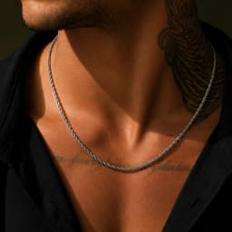 1 Piece Silver Color Width 2mm/3mm/4mm/5mm Rope Chain Necklace for Men Women Stainless Steel Twisted Singapore Layering Collier