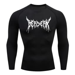 Gym Workout Rash Guard for Men Athletic Quick Dry Compression Shirts Berserk Print Tshirts Tees Tops Undershirts Baselayers