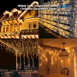 Christmas Decorations Icicle String Lights 7m-35m Hanging Garland Outdoor Indoor Fairy Lights for Wedding Holiday US EU Plug