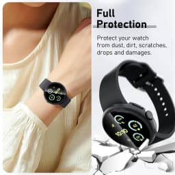 Tempered Glass+Case for Google Pixel Watch 3 45mm Screen Protector Cover PC Frame Accessories for Google Pixel Watch 3 2 1 41mm
