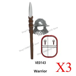 Medieval Military Castle Black Hawk Knight Building Blocks Gothic Cavalry Armor Shield Axe Soldier Figure Accessories Bricks Toy