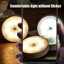 LED Night Light With Motion Sensor USB Rechargeable With 700mAh Battery Lamp Wireless For Kitchen Cabinet Wardrobe Light