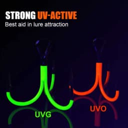 Spinpoler Flame Treble Hook UV Orange/Green Coated Point Treble Hooks 2X Strong Black Nickel Soft Lure Swimbait Pesca Tackle