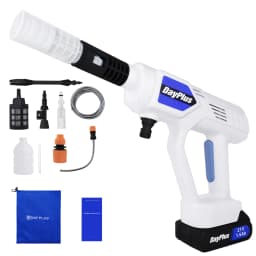 DayPlus Cordless Pressure Washer, 21V Portable 30 Bar/435 PSI High Power Washer Machine, 180°Free Adjustable, BatteryX2, 5m Hose