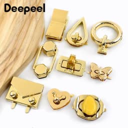 1-3Pcs Deepeel Metal Bag Decor Lock Buckle Women Handbag Closure Latch Purse Turn Twist Locks Snap Clip DIY Hardware Accessories