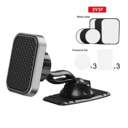 Mini Magnetic Car Phone Holder Dashboard Swivel Mount with Strong Adhesive Base Universal Sticky Stand for All Mobile Cell Phone
