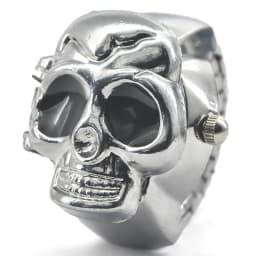 Creative Skull Selling Personality Quartz Ring Watch Alloy Circular Dial Unisex Christmas Gift Fun Watch