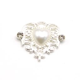 10Pcs 21 * 25mm Peach Heart Rhinestone Alloy Flower Plate Ornaments Diy Wedding Dress Gift Box Hair Decoration Accessories