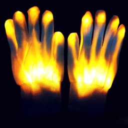 1Pair LED Gloves Halloween Skull Finger Gloves Rave Costume For Stage Show Performance Halloween Party Skeleton Cosplay Props