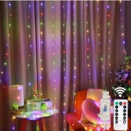 USB Remote LED Curtain Lights 8 Modes for Wedding Garden Party Bedroom Wall Window Home Decor Eid Decor LED Garland Lamp