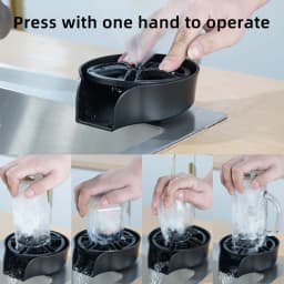 Glass Rinser for Kitchen Sink Cup washer for sink Faucet Bar Glass Rinser 360 Degree Rotating Spout with Pull-out Spray Design