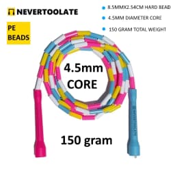 STRAIGHT HARD BEAD BEADED JUMP SKIPPING ROPE COLORFUL SKILL FREESTYLE FITNESS CROSSFIT