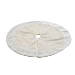 Voltsify Hot Stamping Golden Twig Plush Christmas Tree Skirt