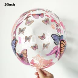1set Pink Butterfly Balloons 32inch Number Balloon Set Happy Birthday Butterfly Foil Balloon Baby Shower Birthday Party Decors