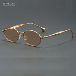 Luxury Trend Retro Small Oval Metal Frame Sunglasses UV400 Protection Anti Glare Lightweight Eyewear for Driving Travel Outdoor