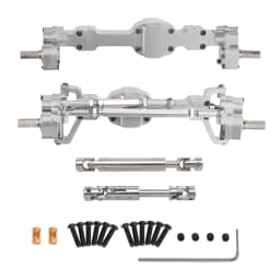 Aluminum Alloy CNC Anodized Full Metal Front Rear Portal Axle Set for JJRC 1/10 C8815 Willys MB Retro Jeep Upgrade Accessories