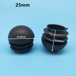 12Pcs Plastic Round Tube Plug 16-50mm Pipe End Caps Non Slip Chair Leg Foot Dust Cover Floor Protector Pad Furniture Accessories