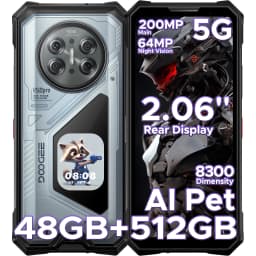 Doogee V50 Pro 5g Rugged Smartphone 2.06'' Back Display Dimensity 8300 11000Mah 6.78'' 120Hz 512Gb/1Tb Rom Android 16 Smartphone