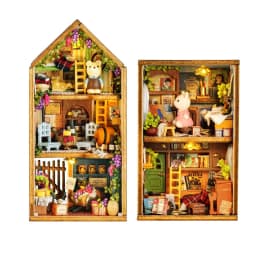 New DIY Mini Rabbit Town Casa Wooden Doll Houses Miniature Building Kits with Furniture Dollhouse Toys for Girls Birthday Gifts