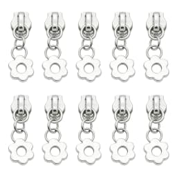 10-100pcs DIY Plum Blossom Nylon Zipper Sliders Repair Kit 3# 5# Zip Pull Replacement for Bags Pockets Clothes Sewing Accessory