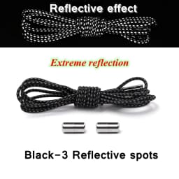 Reflective Shoelaces Without Ties No Tie Shoe Laces Elastic Laces Sneakers Boots Round Kids Adult Quick Shoe Lace Rubber Bands