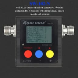 SURECOM SW-102 125-525 Mhz Digital VHF/UHF Power& SWR Meter With Four Connector SW102 For Two Way Radio