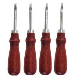 1.0/1.2/1.4/1.6mm Leather Edge Beveler Skiving Beveling Knife Cutting Hand Craft Tool with Wood Handle DIY Sewing Tools