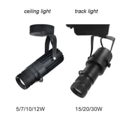 Theater Stage Zoom Spotlights, LED Focus Logo Projector Track Lights,Industrial Gobo Lights for Company Restaurant Store Wedding