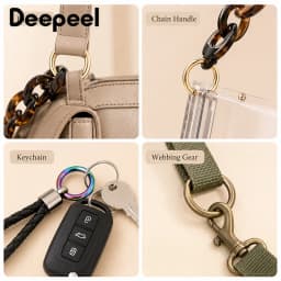 20Pcs 20/25/32/38mm Metal O Ring Buckles for Bag Straps Backpack Loops Clasp Keychain Connector Leather Hardware Accessories