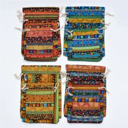 20pcs Ethnic Style Cotton Linen Drawstring Pocket Bag Buddhist Beads Storage Bag Jewelry Coin Purse Bag Small Things Sorting Bag