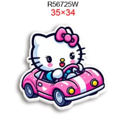 Hello Cat 10pcs/lot San Resin Planar Transparent Glitter Acrylic Flatback for Charms DIY Bow Craft Supplies Phone Case Decor