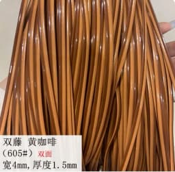 10 Meters PE Wood Color PE Flat Gradient Synthetic Rattan Material Weaving Plastic Cane For Outdoor Chair Table Basket