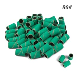 1000pcs Nail Sanding Bands Nail Drill Bit Caps Accessories for Manicure Gel Polish Removing Manicure Tool 80# 120# 180# 240# Set