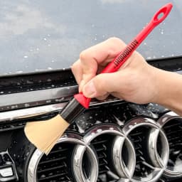 AUTOBRIGHT Car Wash Brush Set 5pcs Cleaning Red Brush Set Air-conditioning Outlet Super Soft Bristle Interior Detail Brush Tools