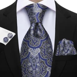 Luxury Paisley Brown Red Blue Grey Wedding Tie For Men Handky Cufflink Gift Men Necktie Fashion Designer Business Party Gift
