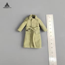 1/18 Scale Long Trench Coat |3.75-Inch Styled Jacket |Figure Clothes for BFS and Dark Source Series |Wire-Shaped BJD Clothing