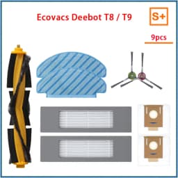 For ECOVACS Deebot T9 AIVI T8 AIVI N8 Pro dust bag Parts Main Side Brush HEPA Filter Robot Vacuum Cleaner Replacement Accesories