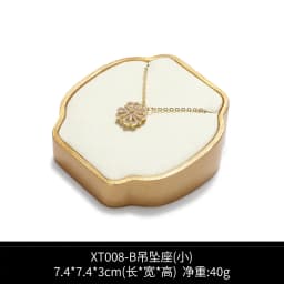 Jewelry Exhibitor Set Display Stand Beige Props for Jewelry Store Counter Window Display Necklace Earrings Organizer Showcase