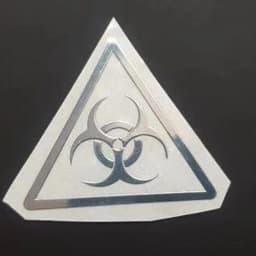 Nuclear Radiation Danger Warning Biochemical Radiation Metal Stick Mobile Phone Tablet Laptop Personality Metal Sticker