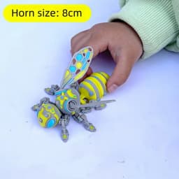 3D Printed Mechanical Bee Toy Joints Can Move Sizes 8/10cm Jointed Full Movable Birthday Gift Realistic Animals Decorative