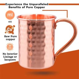 Retro Pure Copper 2 Cups, 2 Straws Set 400ml Solid Moscow Mule 100% Copper Cocktail Glass Beer Milk Mug Tea Tumbler Drinkware