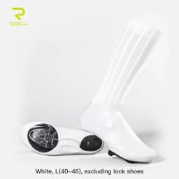 Rrskit Cycling Aerodynamic Shoe Covers Lightweight Elastic PU Windproof Waterproof Bicycle Woven Pneumatic Shoe Covers